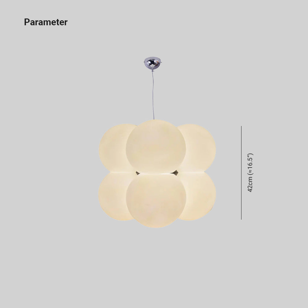 Valentina Minimalista Esfera Lámpara colgante Blanco Metal/Acrílico Dormitorio