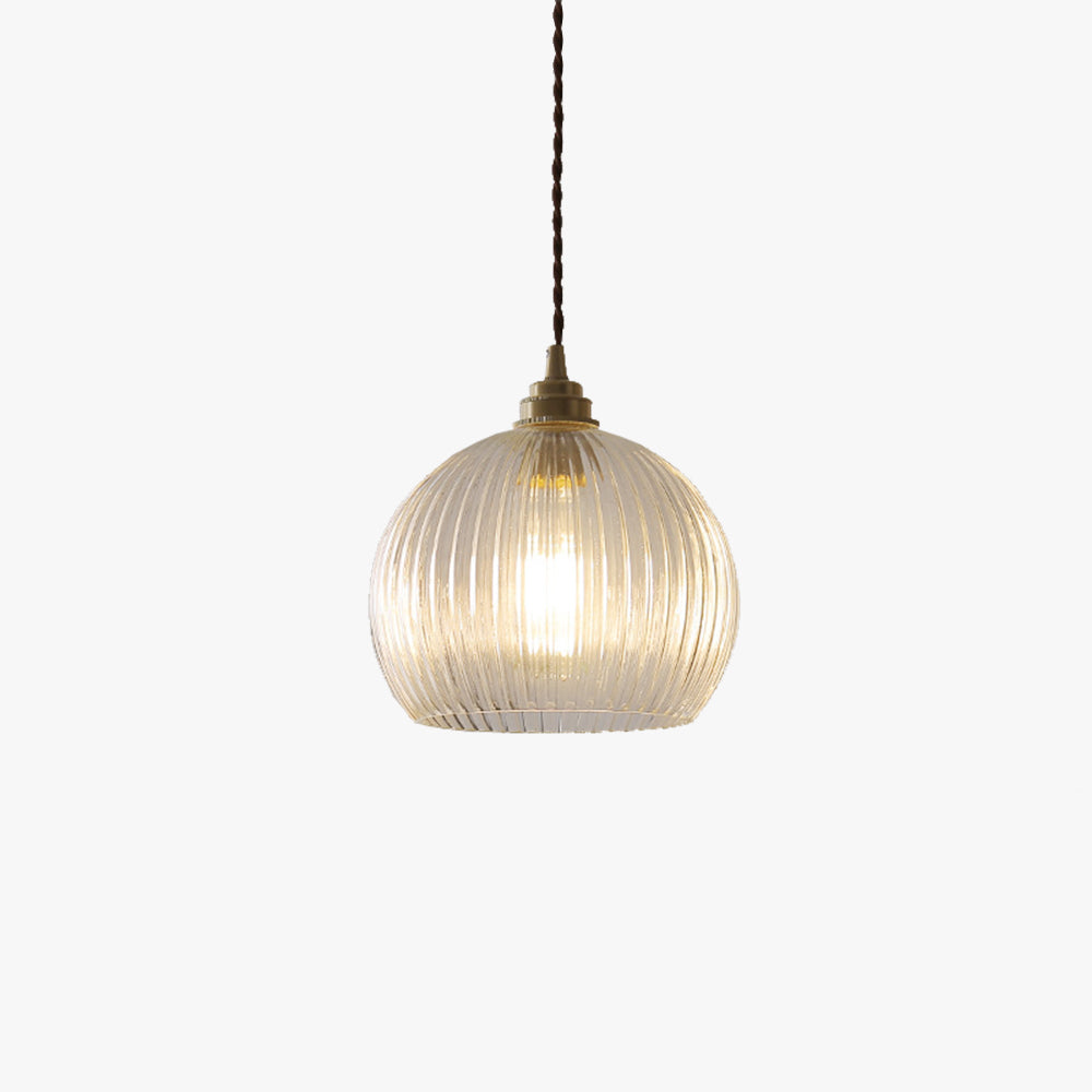 Valentina Minimalista Esfera Metal/Vidrio LED Lámpara colgante Blanco/Transparente