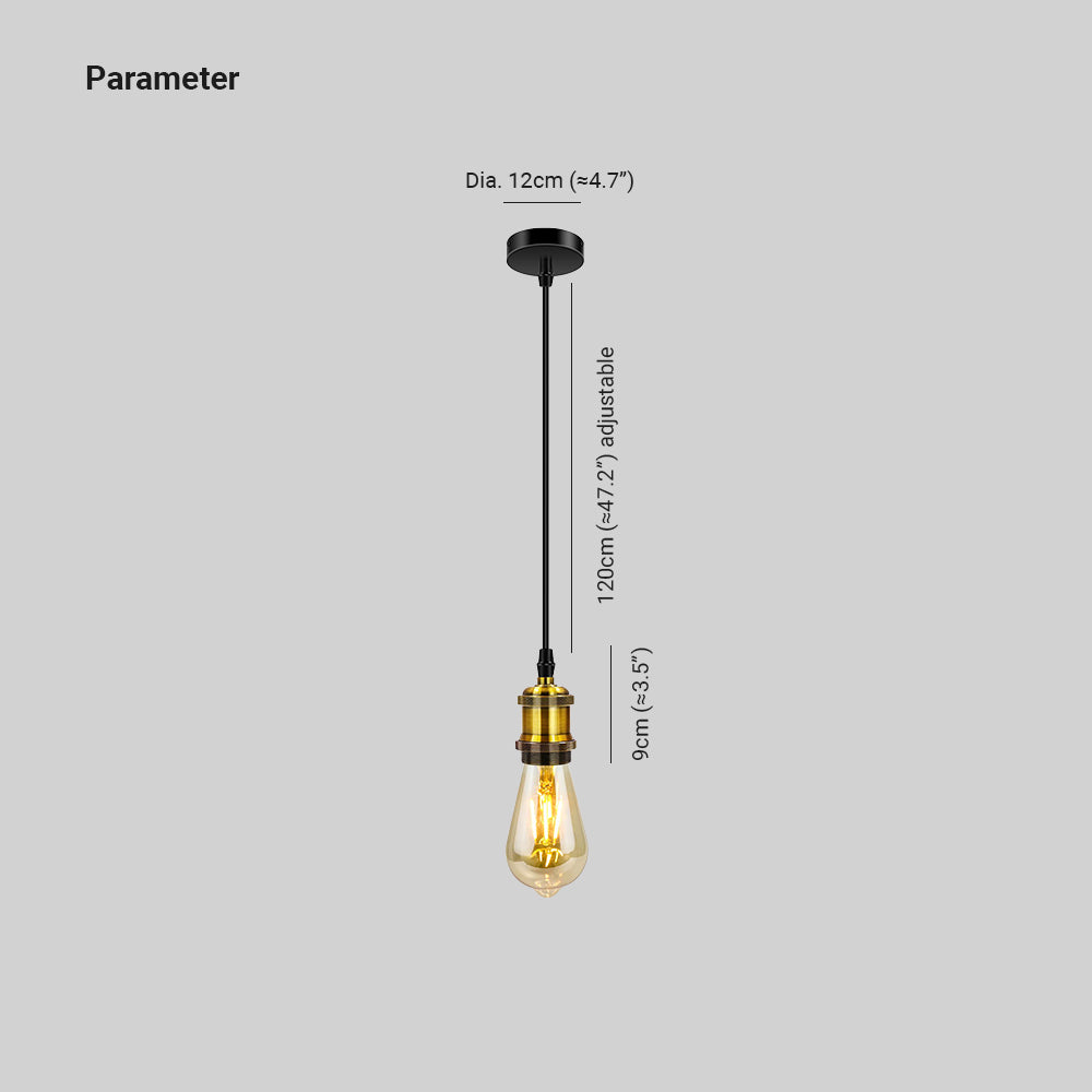 Silva Retro Lámpara colgante Negro/Oro Metal Vidrio Dormitorio