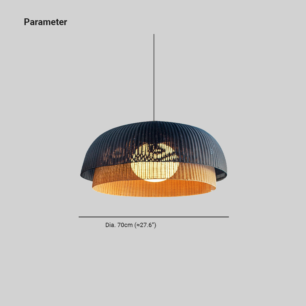 Ritta Bucólico LED Lámpara colgante Metal/Ratán Salón/Comedor