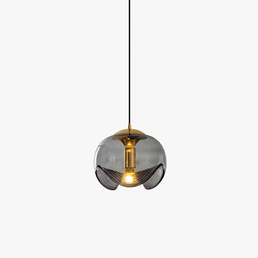 Valentina Especial LED Redondo Lámpara colgante Negro Vidrio Bar/Salón