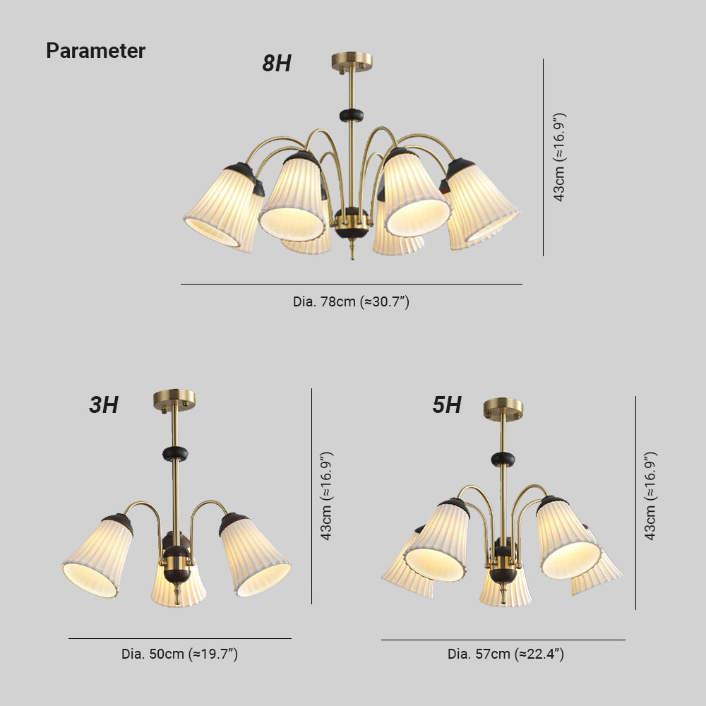Ray Retro LED Lámparas de araña Oro Metal Comedor/Dormitorio