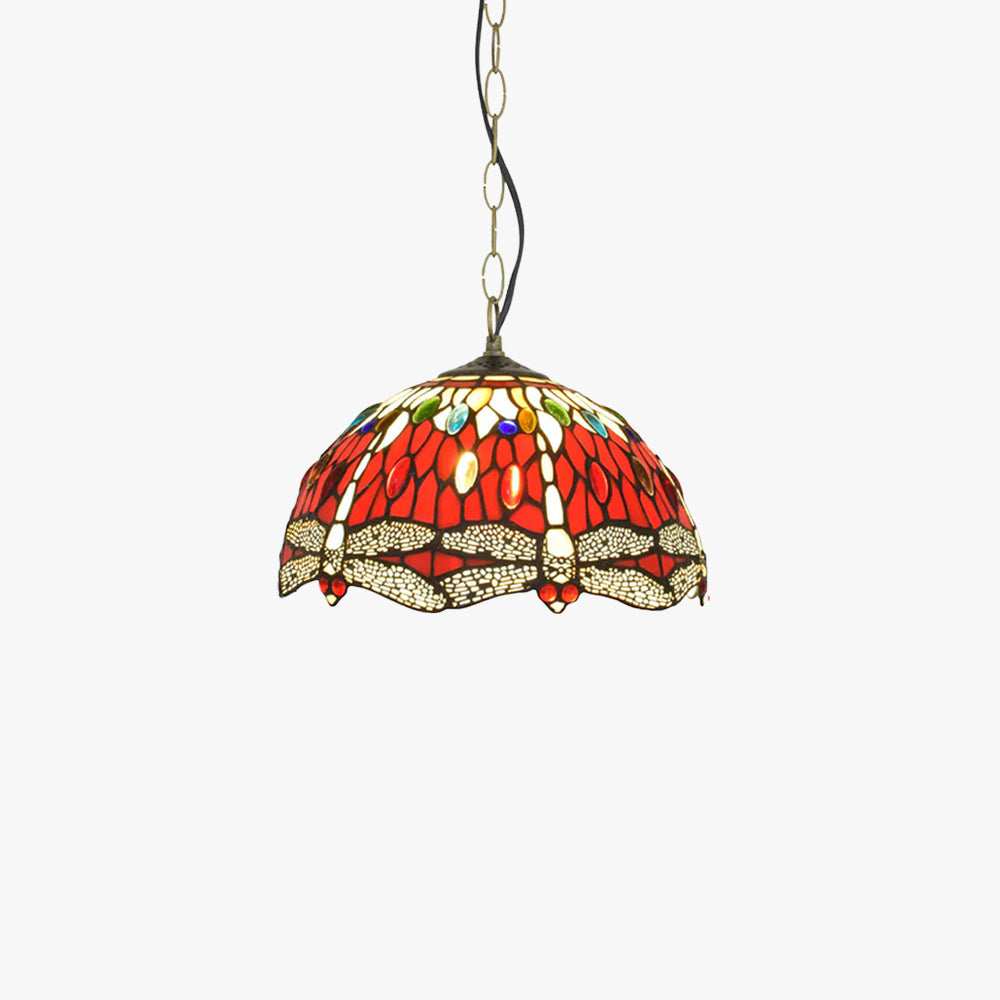 Tiffany Vintage LED Lámpara Colgante Vidrio Dormitorio/Salón