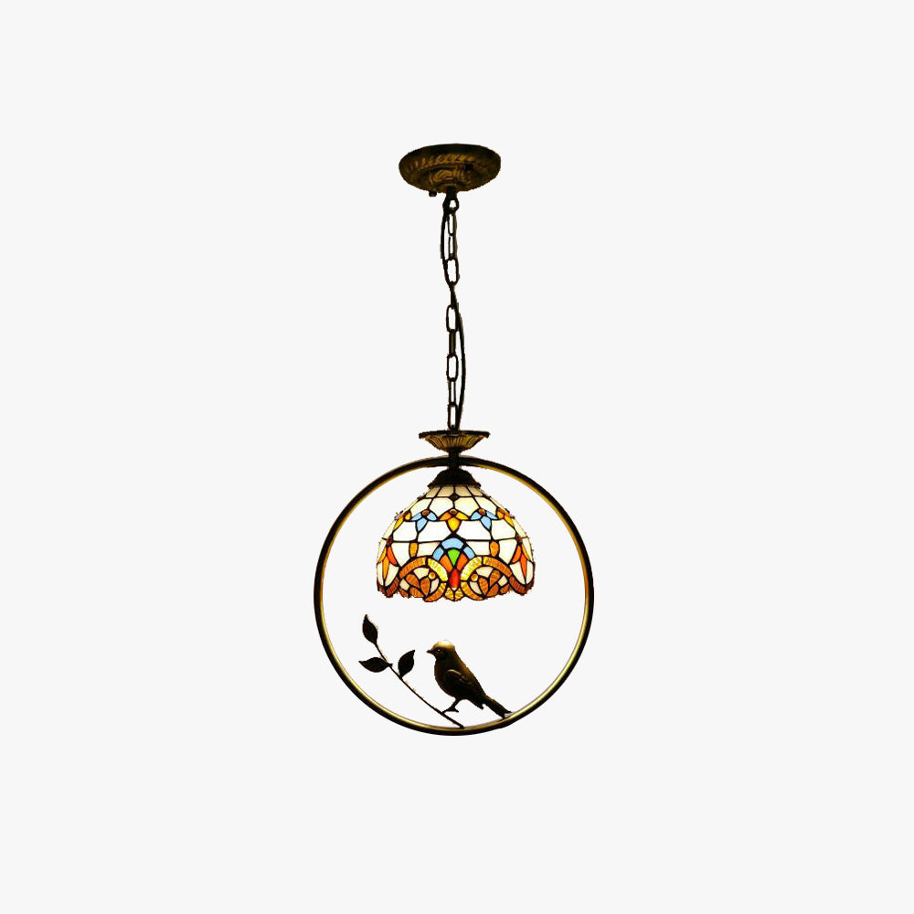 Tiffany Casa Rural Acrílico Lámpara Colgante Metal Vidrio Dormitorio