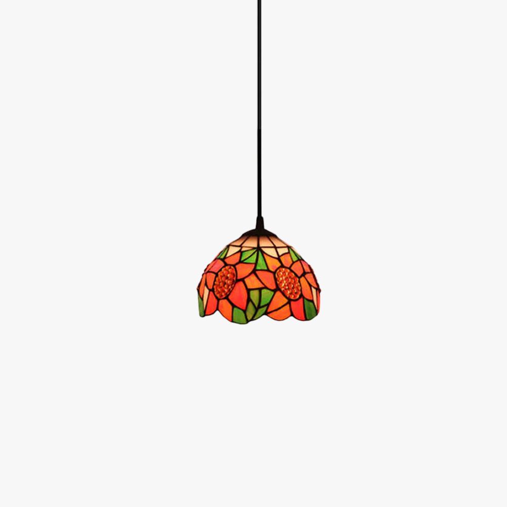 Tiffany Retro LED Lámpara Colgante Multicolor Metal Vidrio Salón