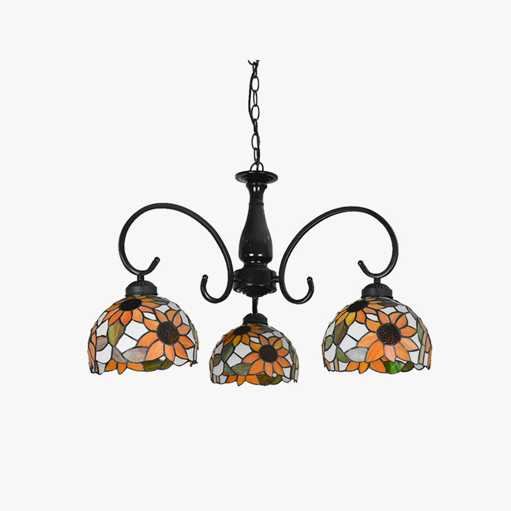 Tiffany Moderno LED Lámparas De Araña Metal/Vidrio Salón