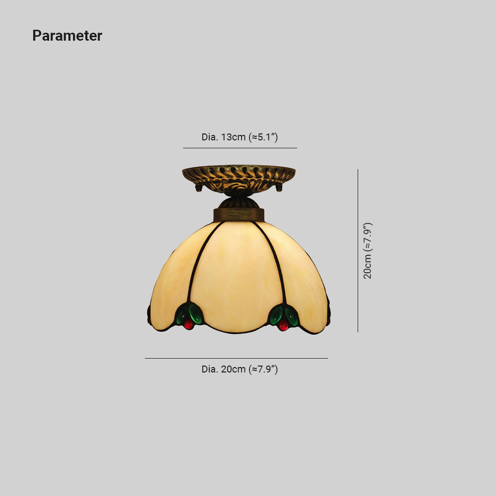 Tiffany Vintage LED Plafón Metal/Vidrio Salón/Dormitorio/Comedor