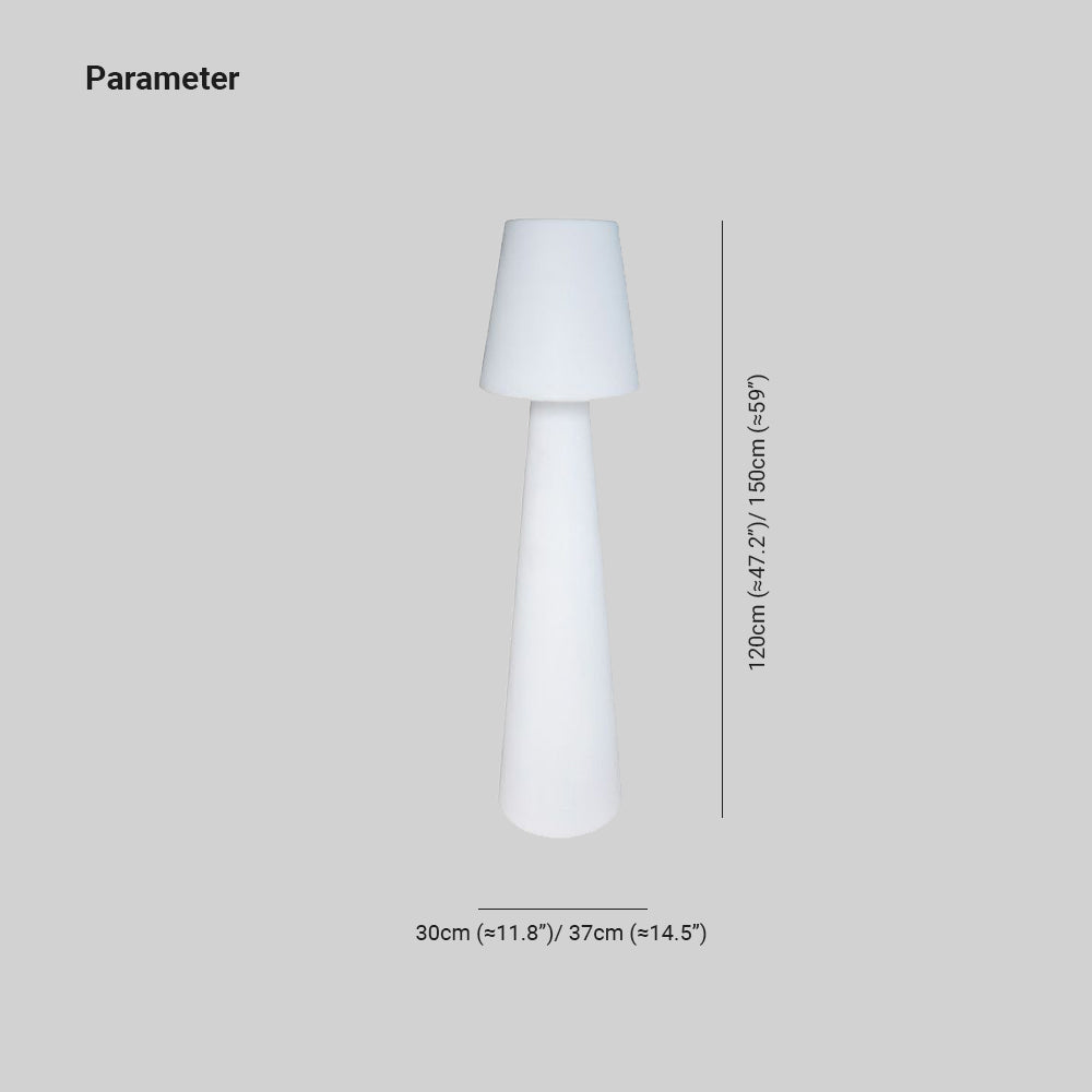 Ray Moderna Lámpara de Pie Exterior Recargable Metal Patio