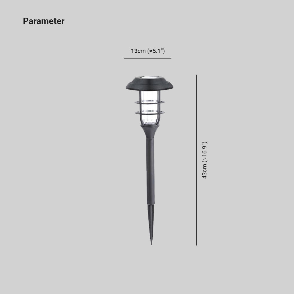Ray Moderno Lámpara de Pie Exterior Jaula Metal Patio