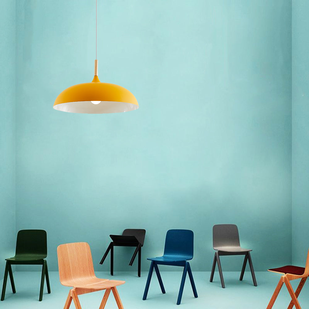 Arisha Lámpara Colgante Moderna Cúpula Metal Macaron Comedor