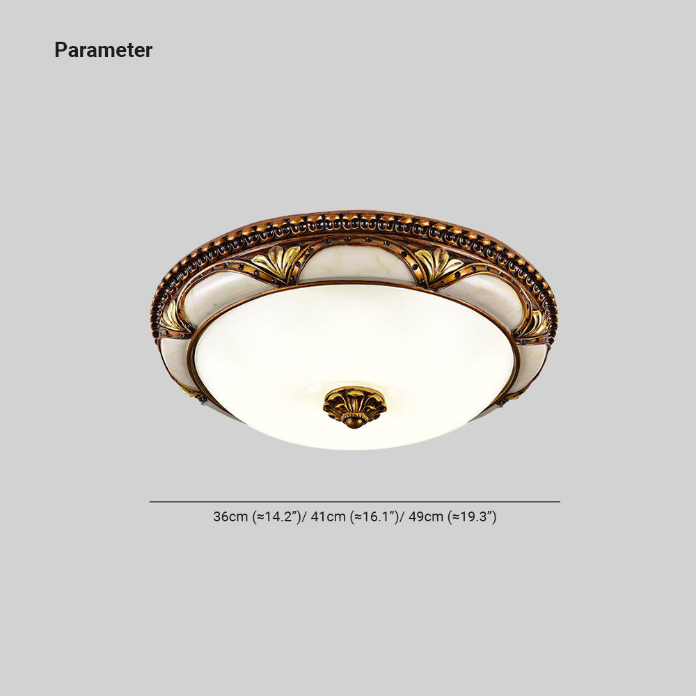 Silva Floral Retro Plafón Empotrable Latón Antiguo Salón