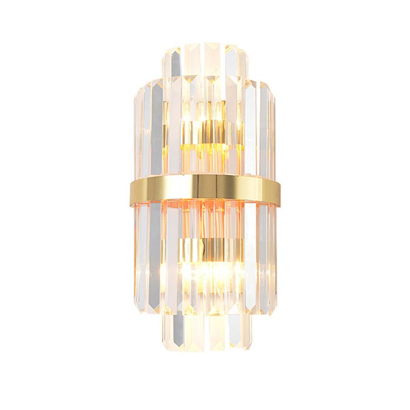 Kristy Lámpara de Pared de Cristal Dorado de Lujo para Dormitorio