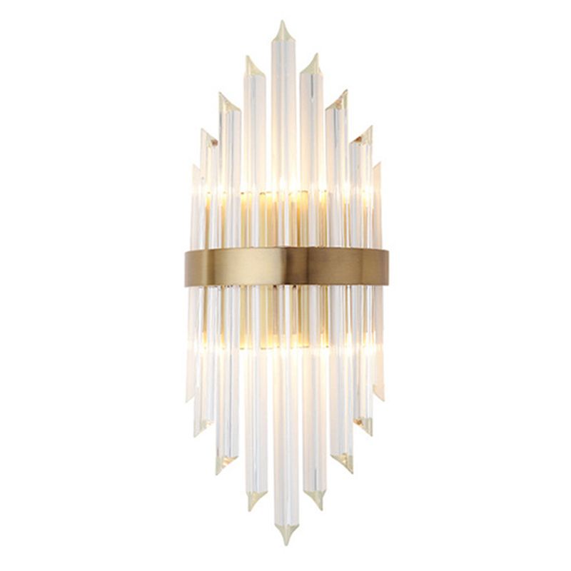 Kristy Lámpara de Pared de Cristal Dorado de Lujo para Dormitorio