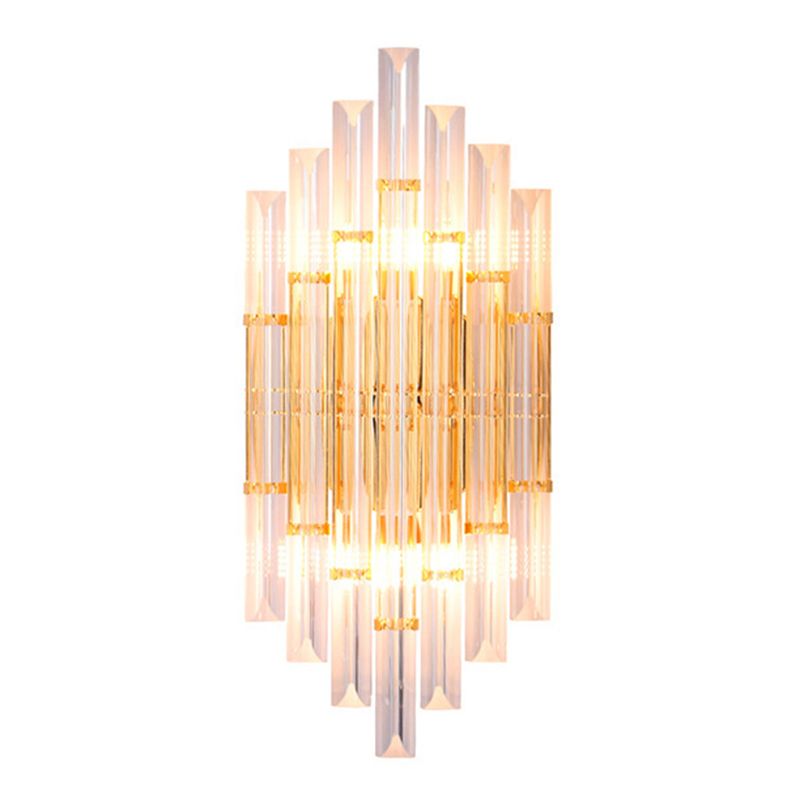 Kristy Lámpara de Pared de Cristal Dorado de Lujo para Dormitorio