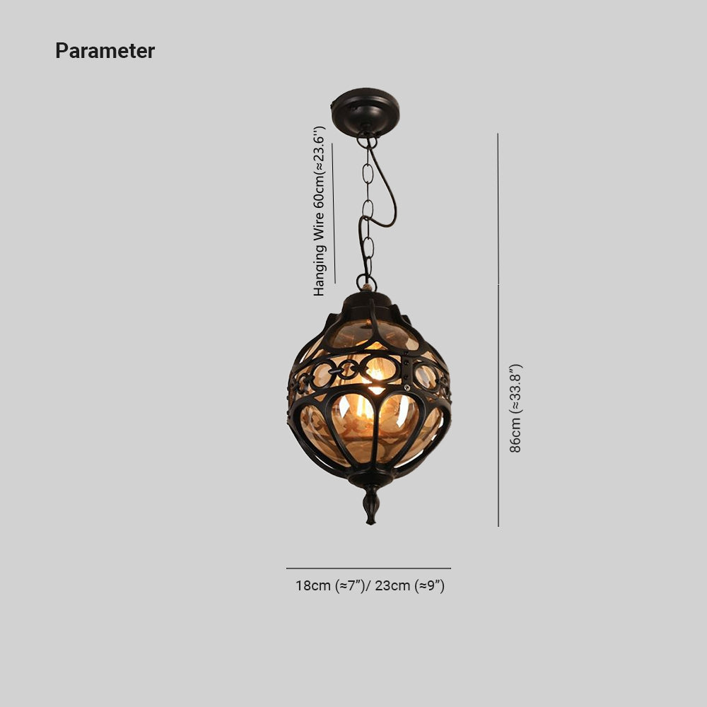 Silva Loft Sphere Lámpara Colgante Vintage Farmhouse Negro/Bronce Comedor