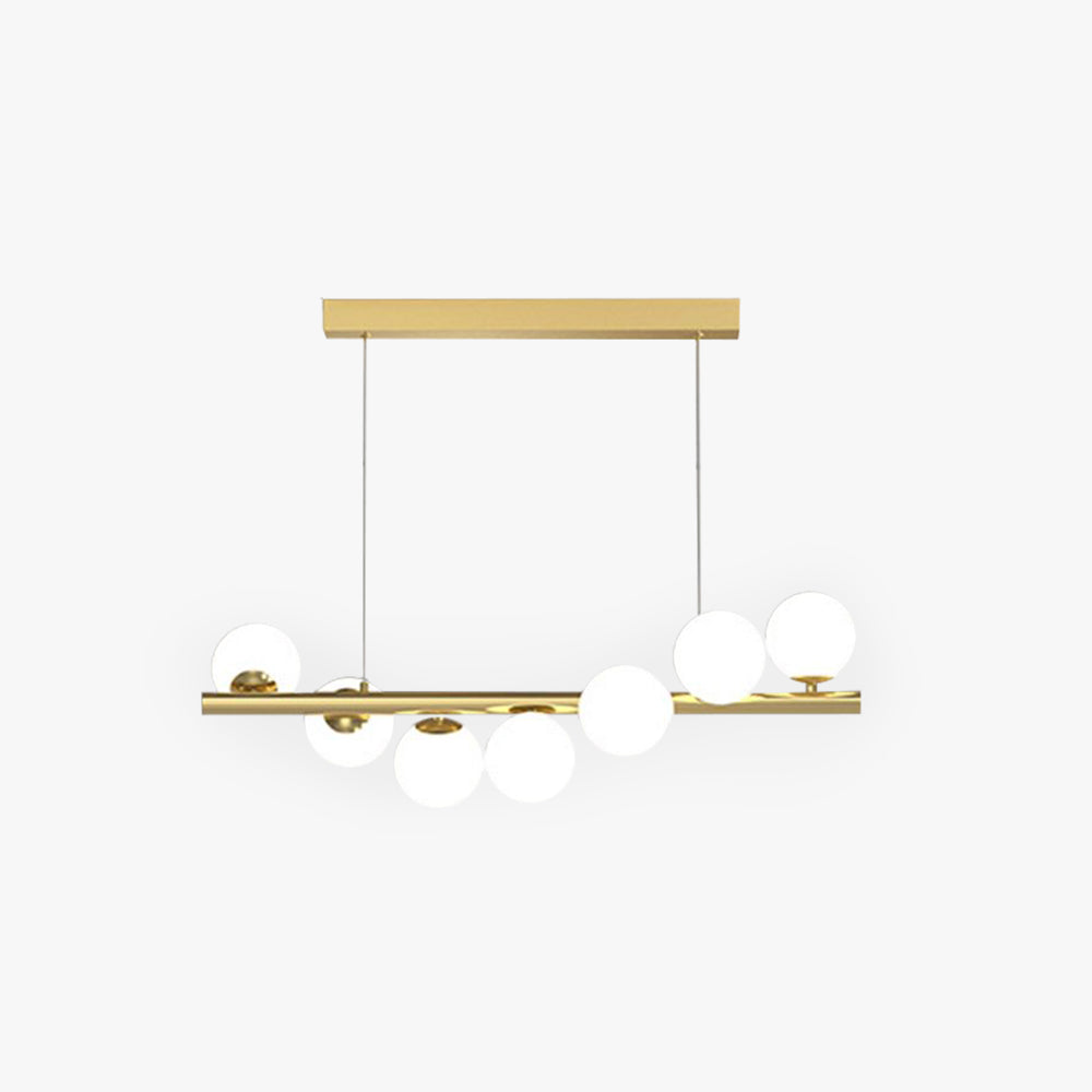 Valentina Moderno LED Lámpara Colgante Oro Dormitorio/Salón Vidrio