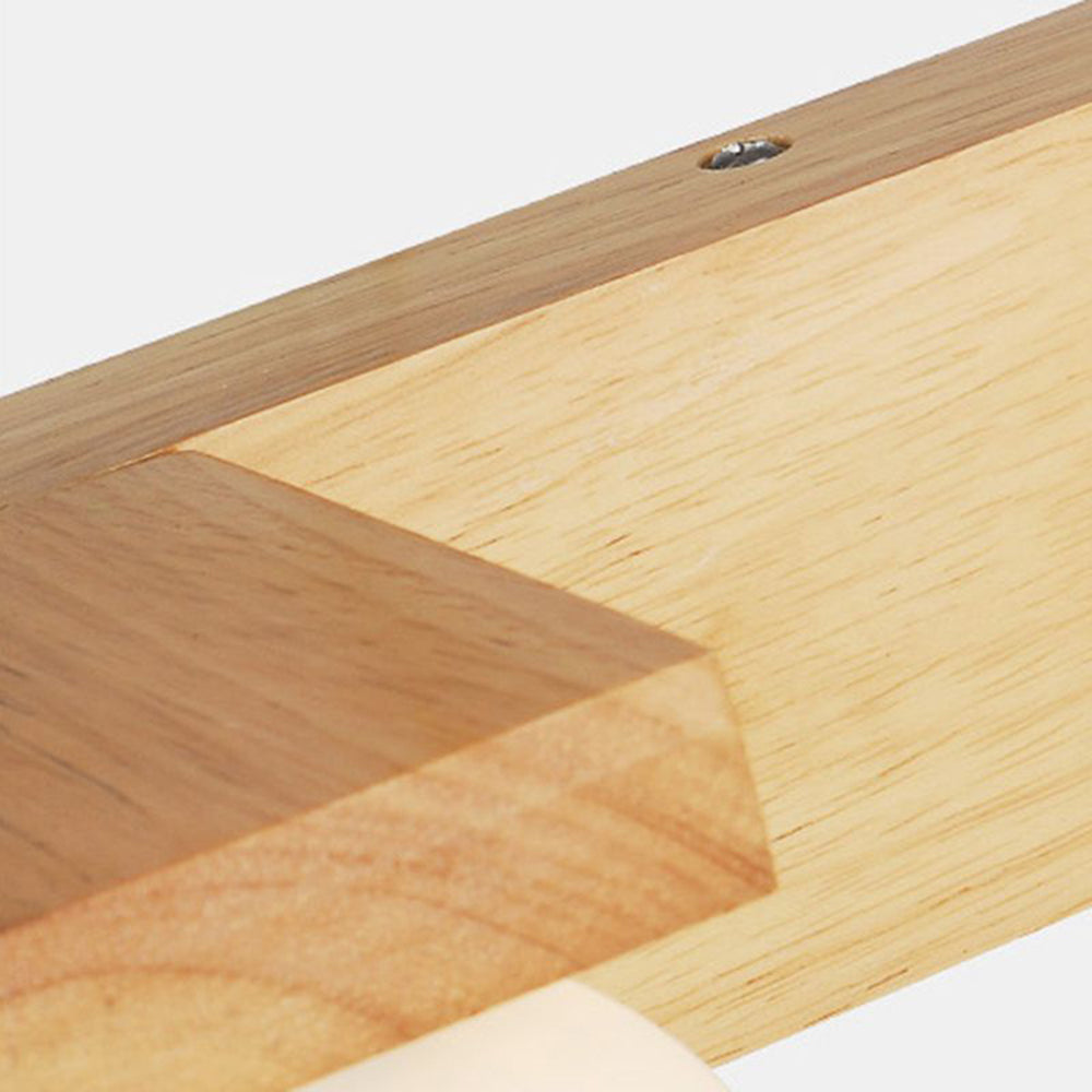 Muto LED Aplique de Pared Redondo Madera