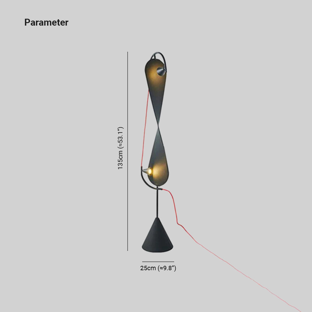 Mira Moderno Minimalista Geométrico Metal Suelo Lámpara