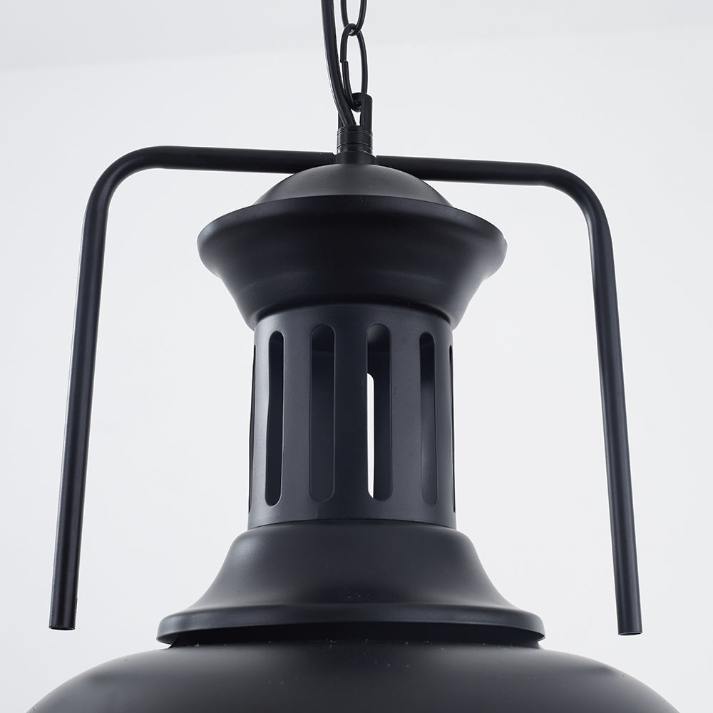 Silva Retro LED Lámpara Colgante Comedor Negro/Óxido Metal