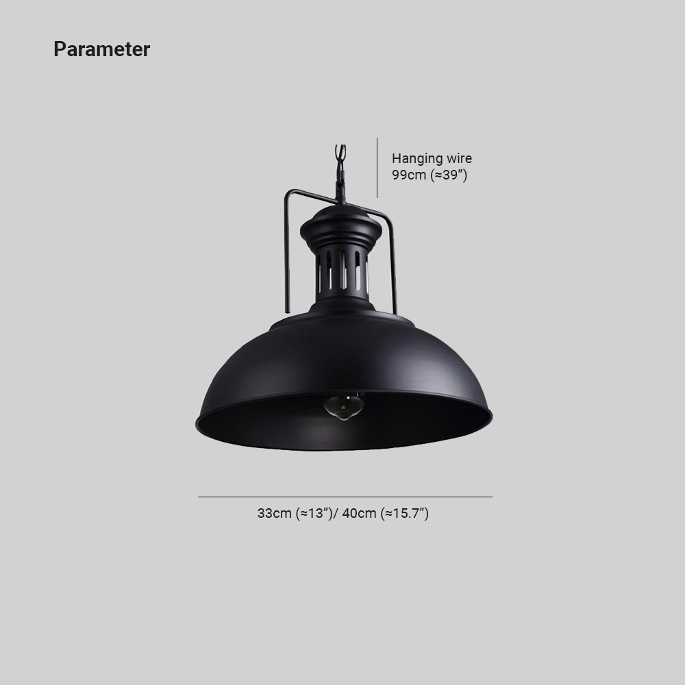 Silva Retro LED Lámpara Colgante Comedor Negro/Óxido Metal