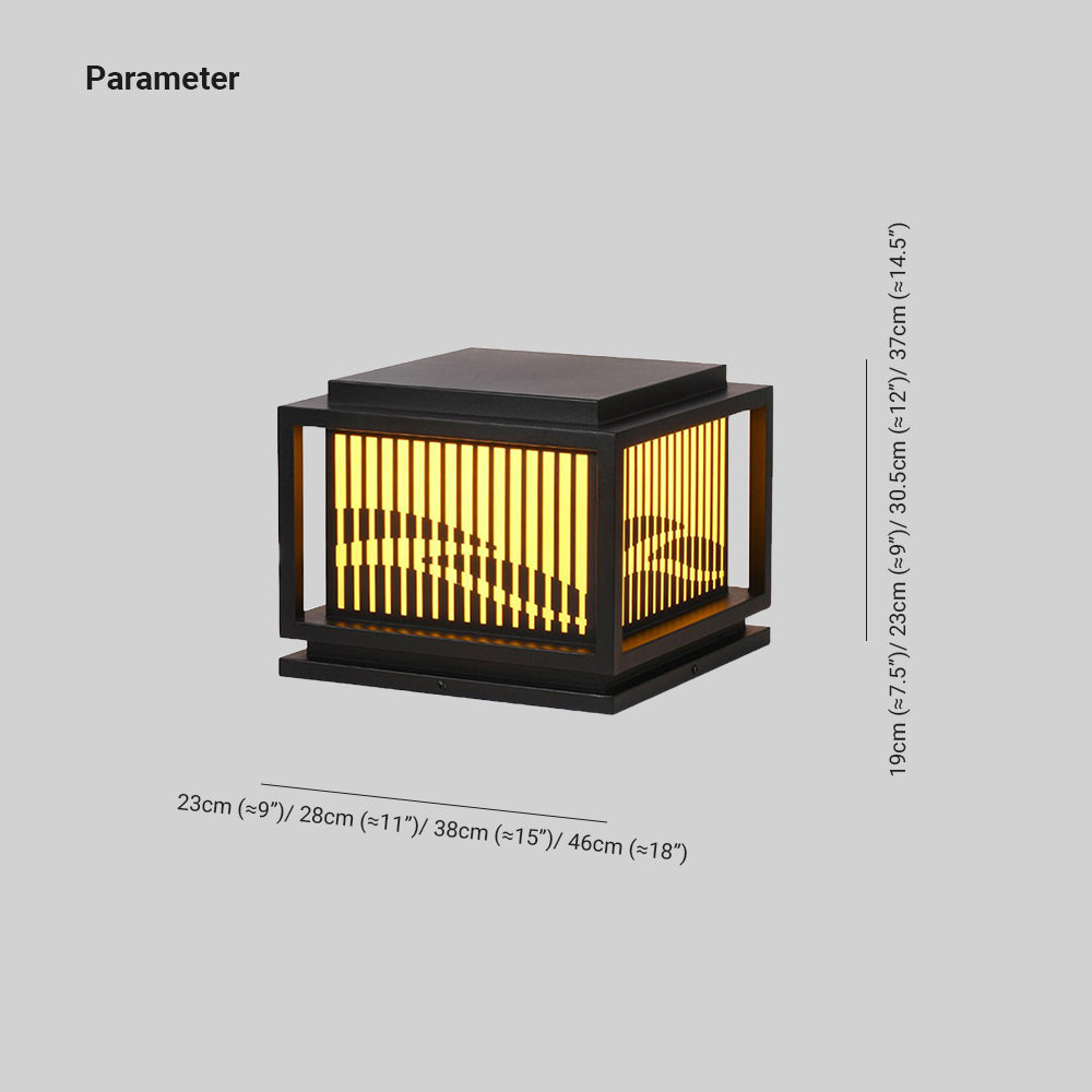 Ray Retro Lámpara Exterior LED Cubo Metal Patio Jardín