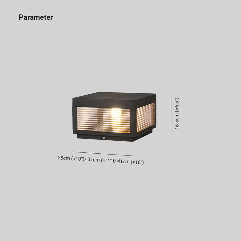 Ray Retro Lámpara Exterior LED Cubo Metal Patio Jardín