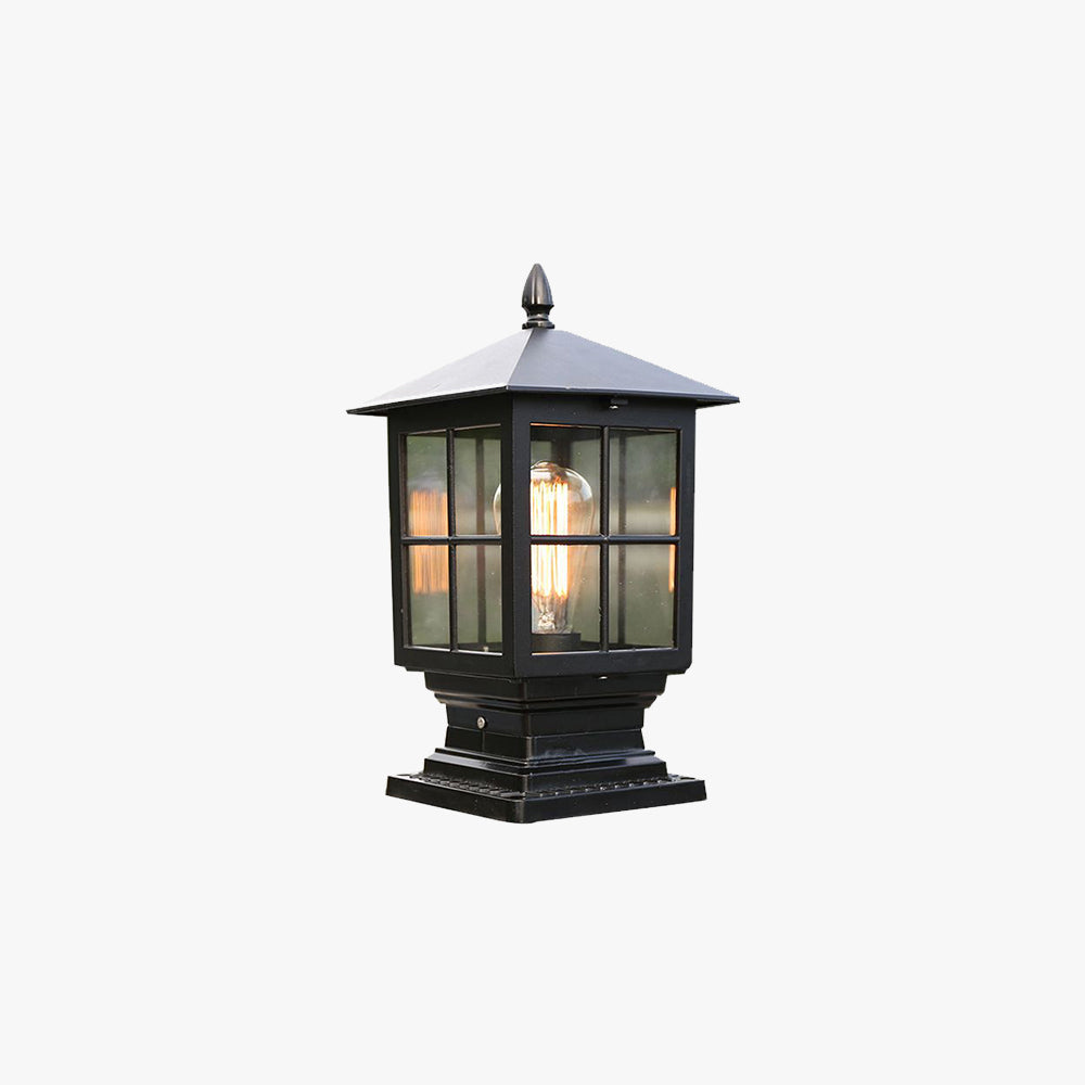 Ray Moderno Cuadrado Metal Vidrio Lámpara Exterior