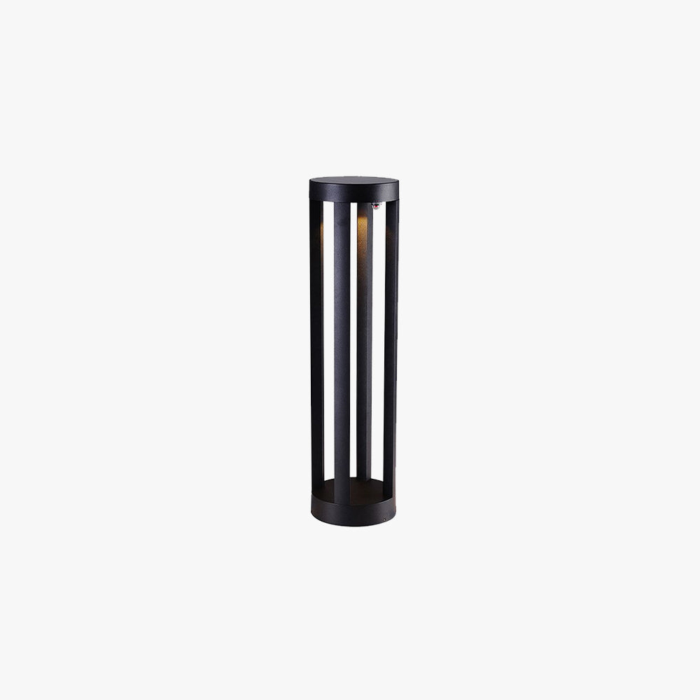 Ray Minimalista Cilíndrica Metal Solar Lámpara De Pie Exterior
