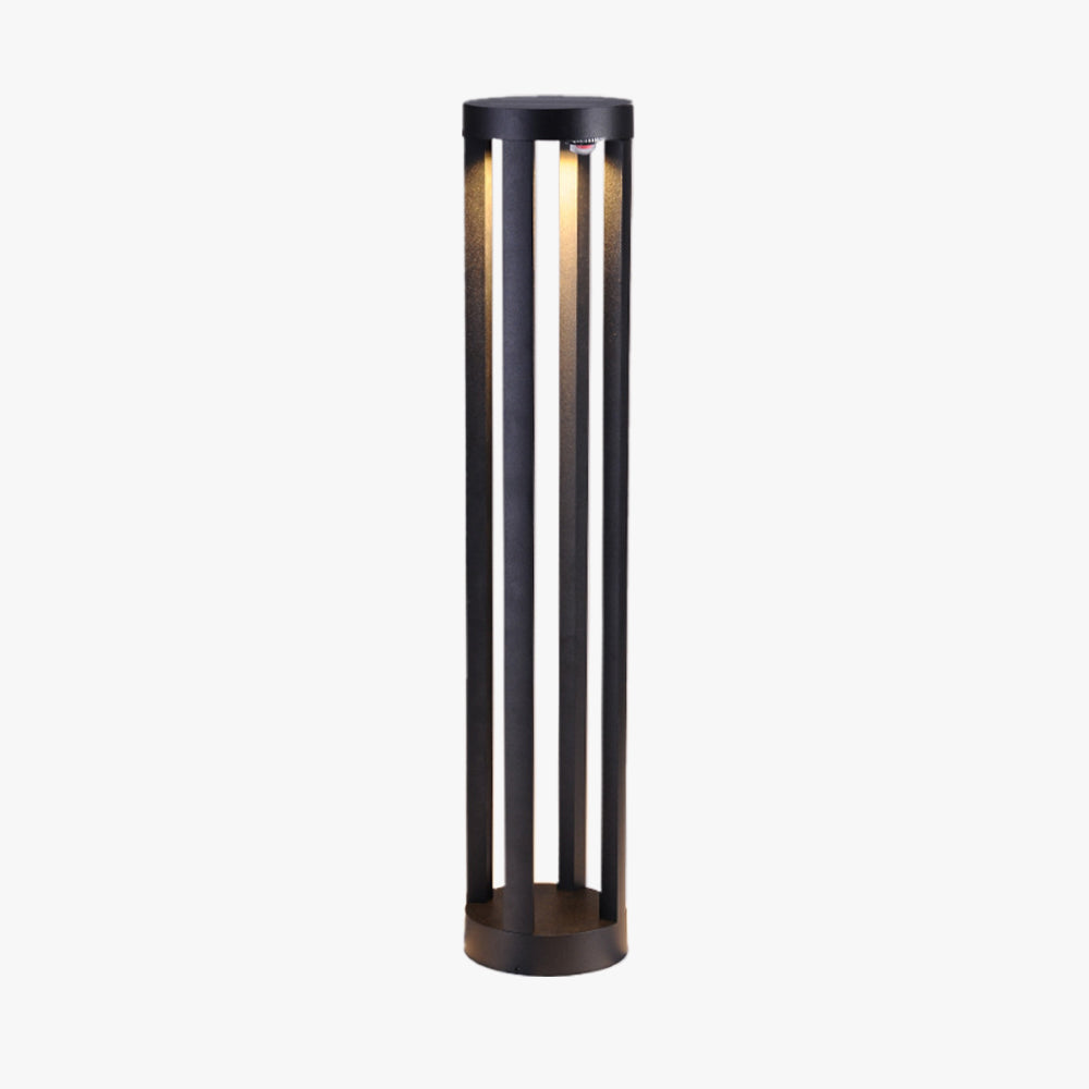 Ray Minimalista Cilíndrica Metal Solar Lámpara De Pie Exterior