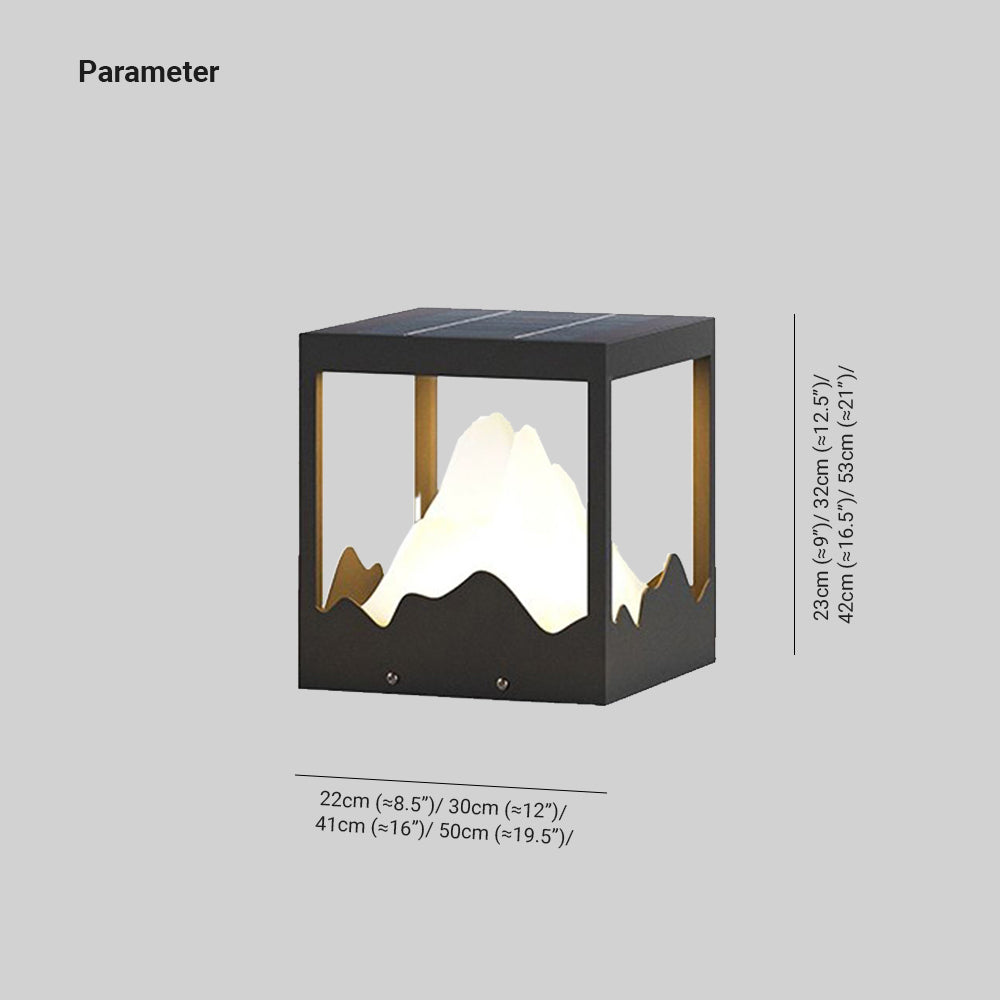 Ray Moderno Lámpara De Pie Exterior Cuboide Metal Patio
