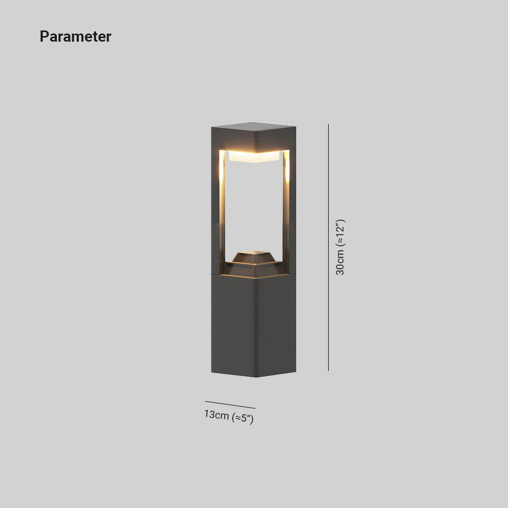 Ray Moderno Lámpara Exterior Cuboide Metal Acrílico Patio