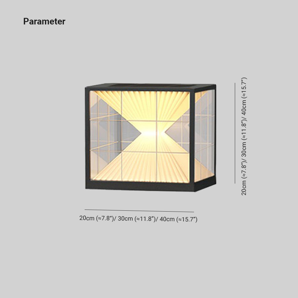 Ray Lámpara de Pie Exterior Moderno Piramidal Metal Patio