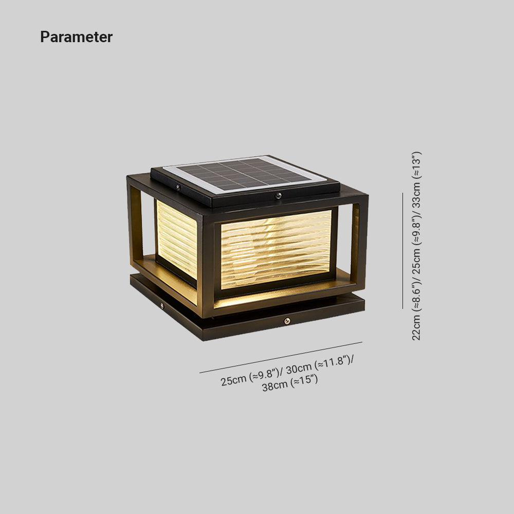 Ray Lámpara Exterior Moderno LED Cubo Metal Vidrio Patio