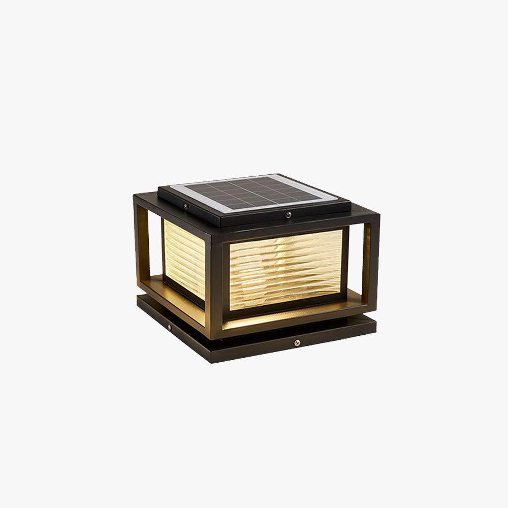 Ray Lámpara Exterior Moderno LED Cubo Metal Vidrio Patio