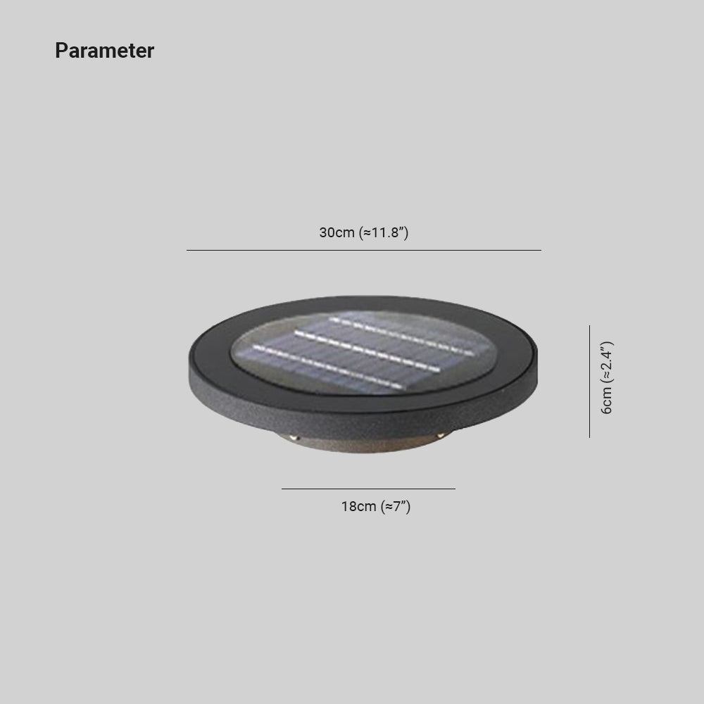 Ray Moderno Lámpara Exterior Redonda Metal Patio