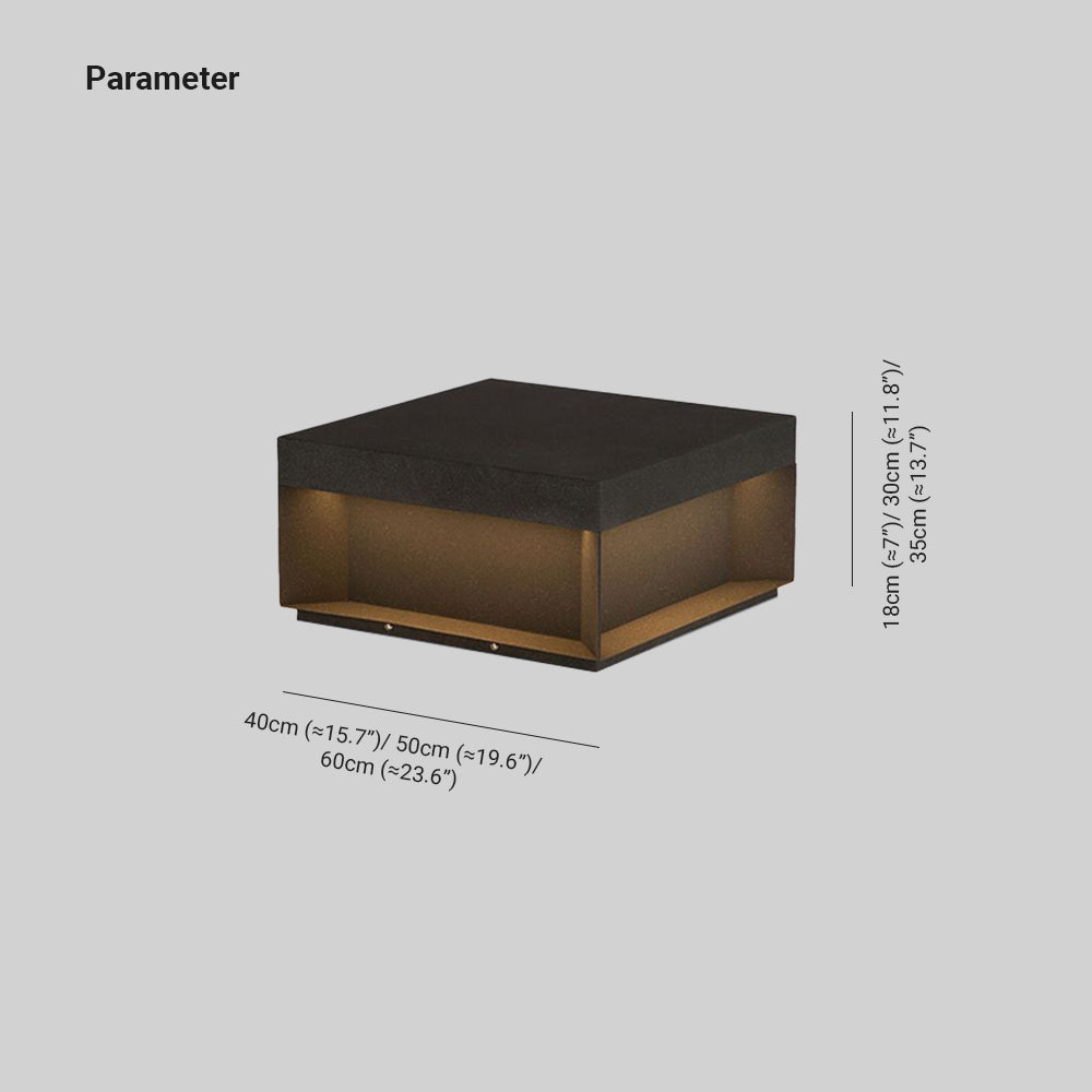 Ray Moderna Lámpara Exterior Solar Cubo Metal Patio Jardín