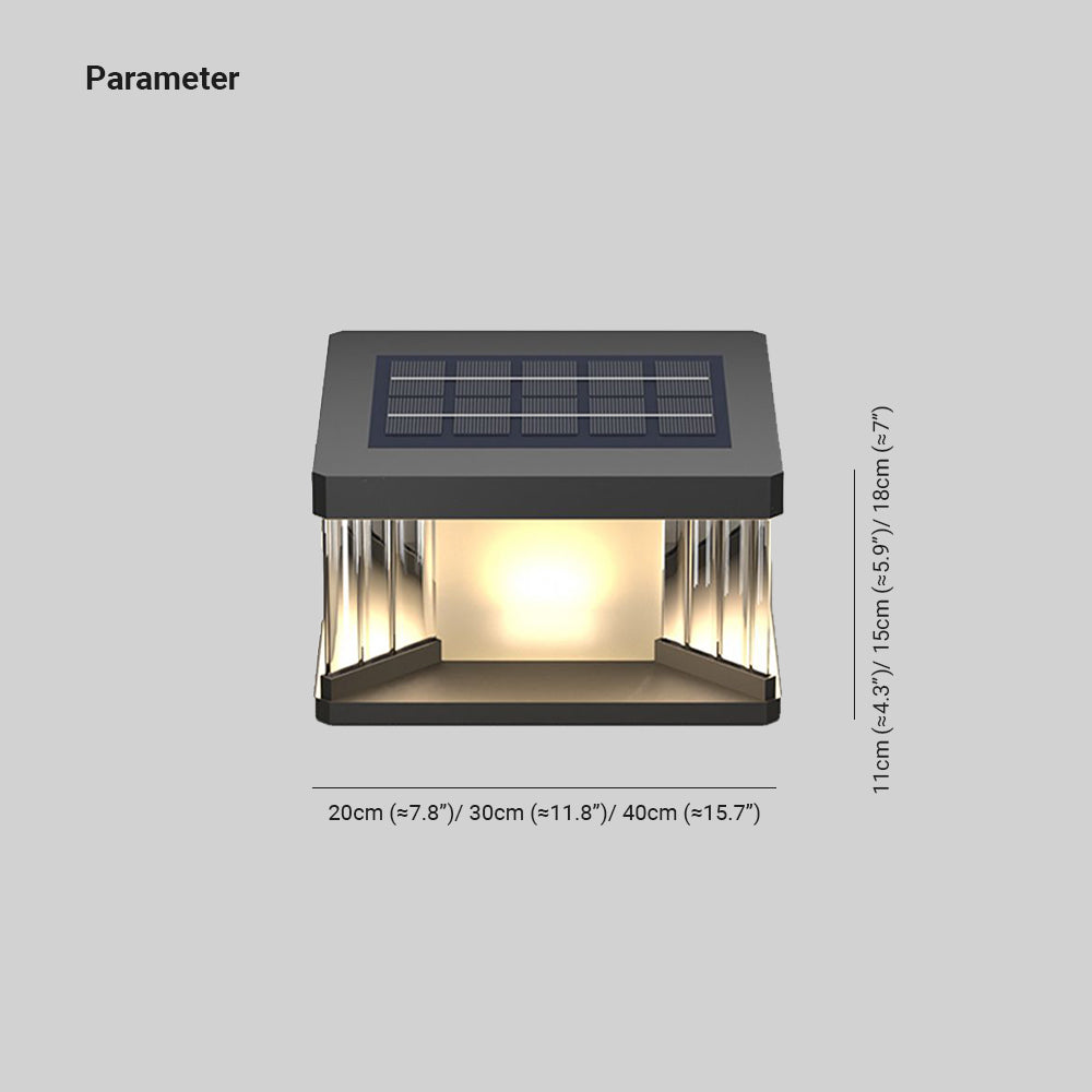 Ray Moderna Lámpara Exterior LED Cubo Metal Acrílico Patio
