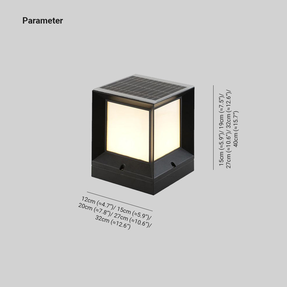 Ray Moderna Lámpara Exterior Cubo Metal Patio Jardín