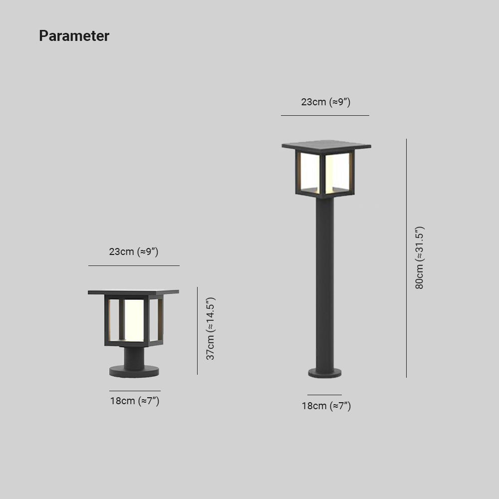 Ray Moderna Lámpara de Pie Exterior Solar Metal Patio