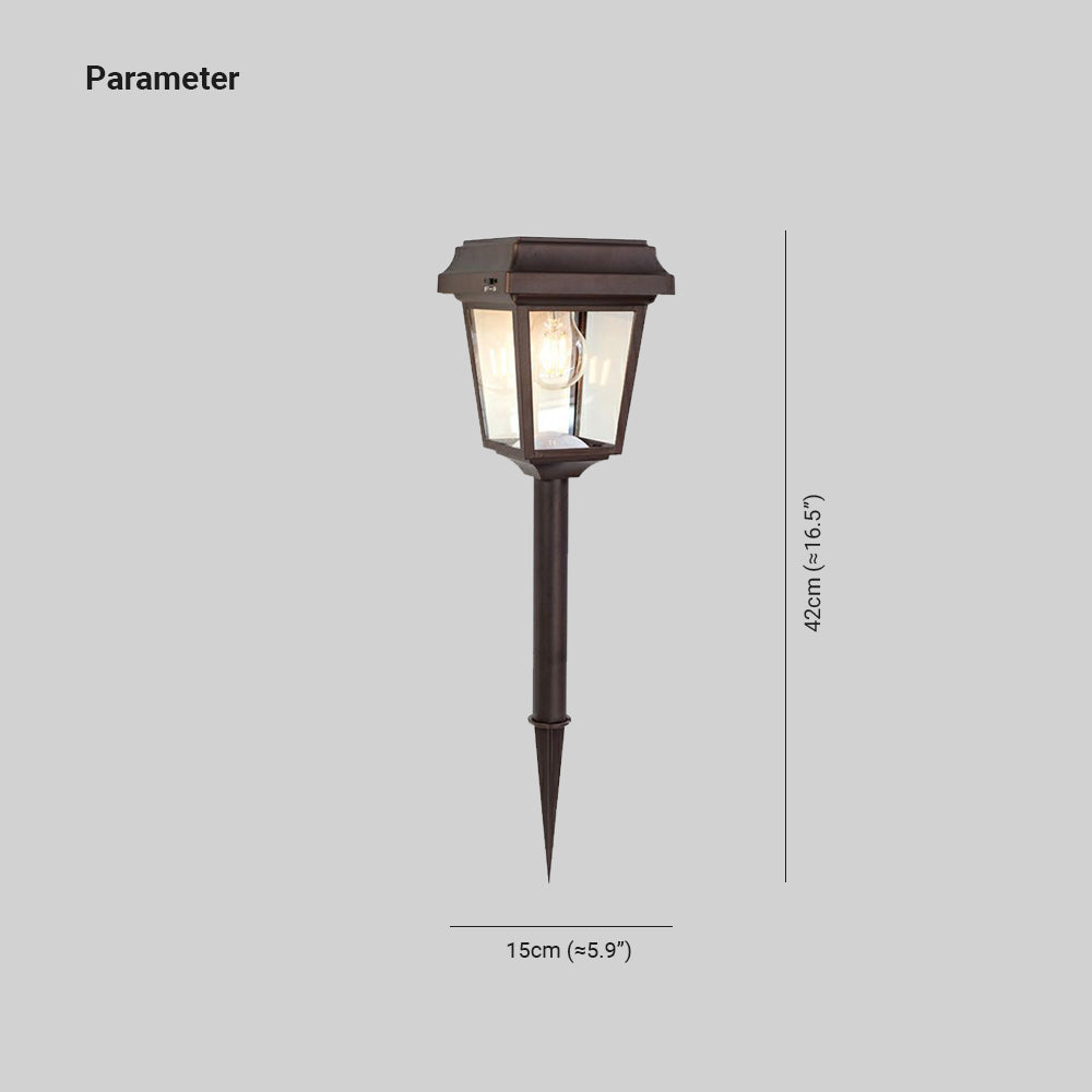 Ray Retro Lámpara de Pie Exterior Solar Metal Patio