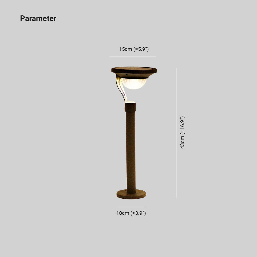 Ray Moderna Cuenco Metal Acrílico Lámpara De Pie Exterior