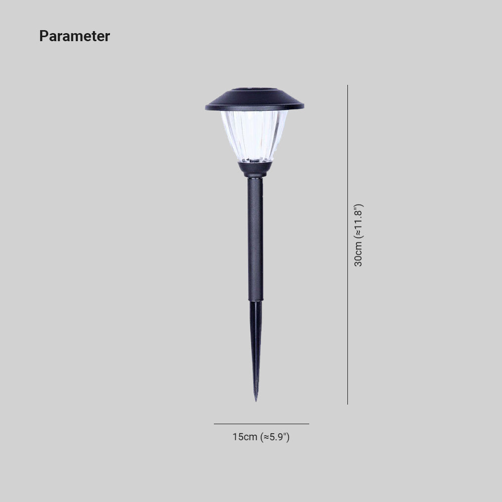 Mira Lámpara De Pie Exterior Moderno Sombrero Metal Solar