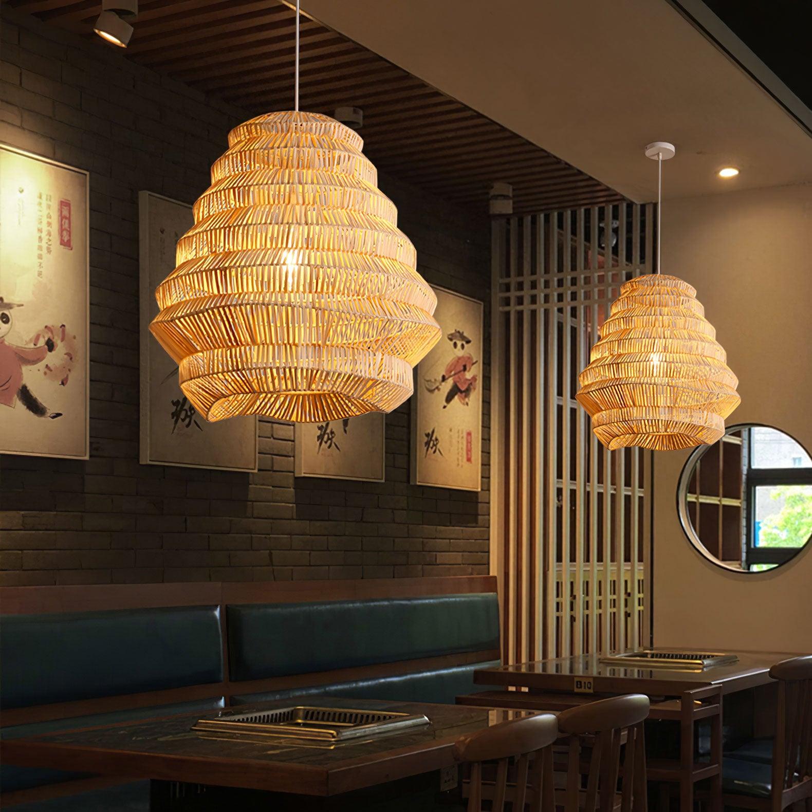 Bamboo Spiral Pendant Lamp - Letslighting