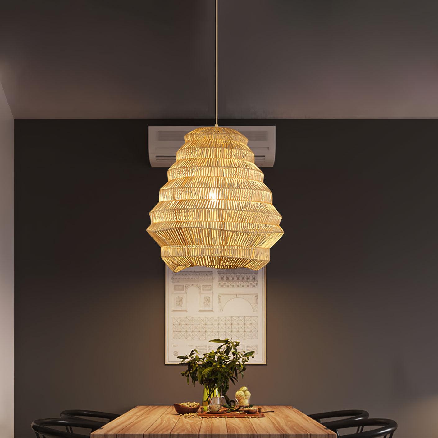 Bamboo Spiral Pendant Lamp - Letslighting