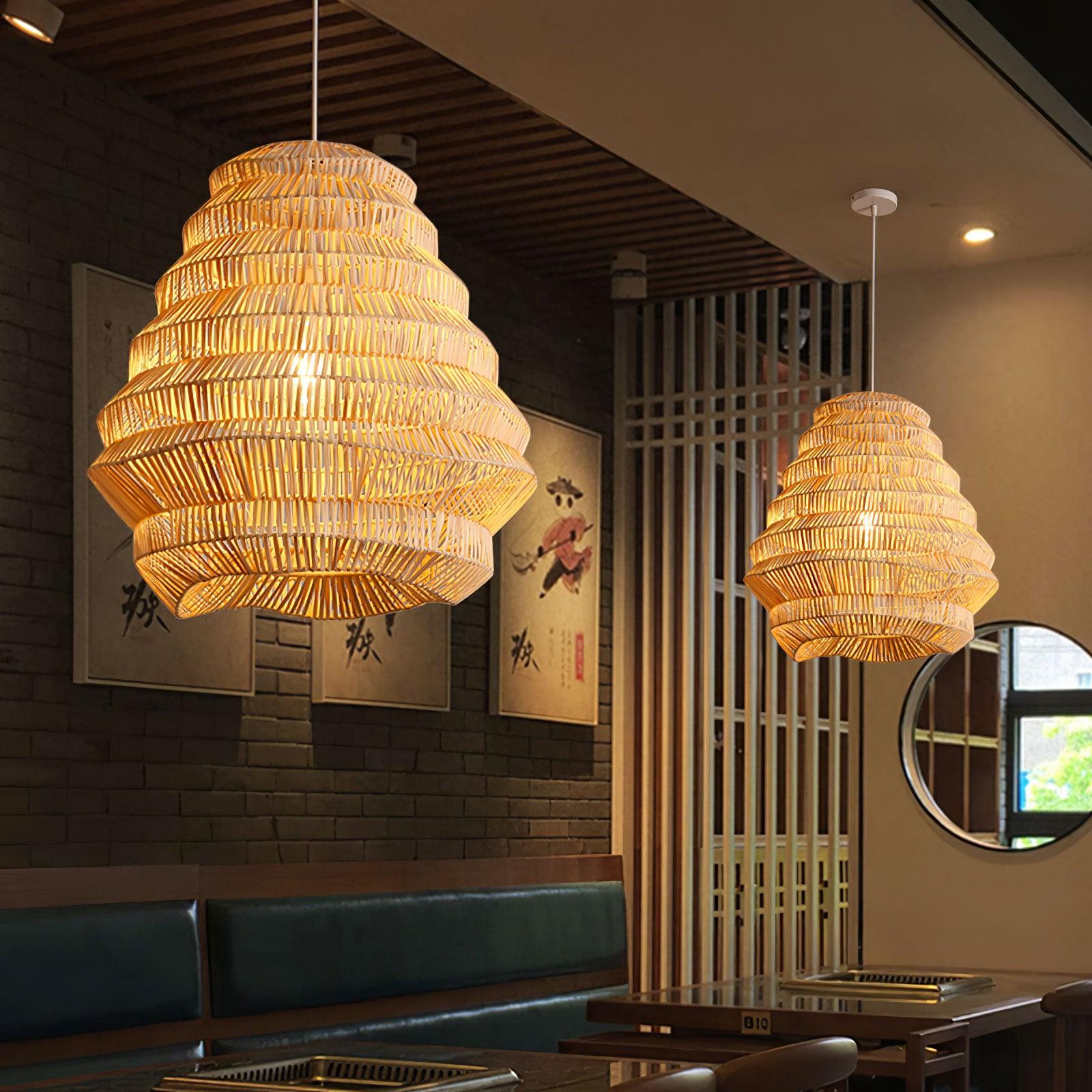 Bamboo Spiral Pendant Lamp - Letslighting