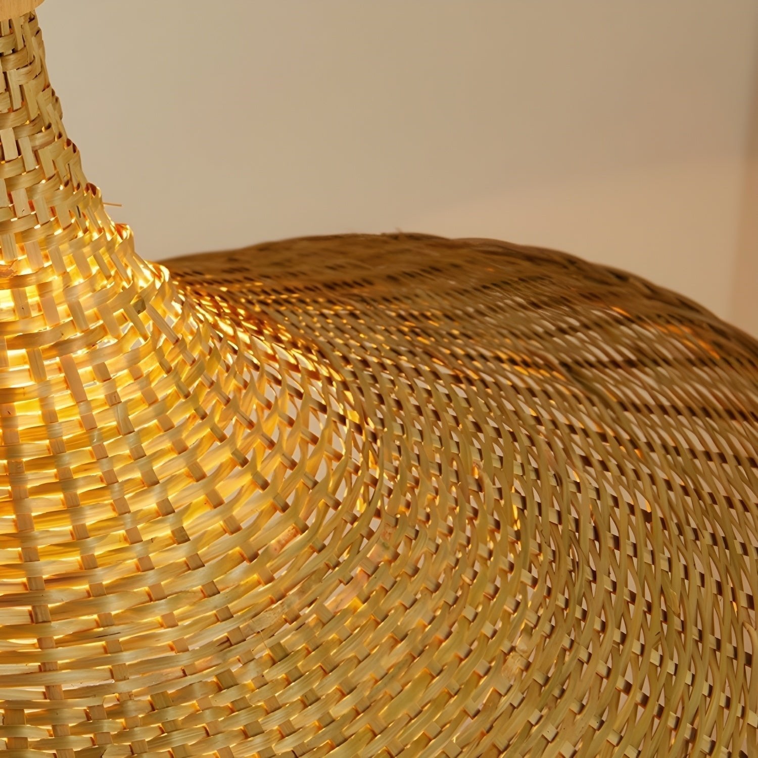 Rattan Weave Hat Pendant Light - Letslighting
