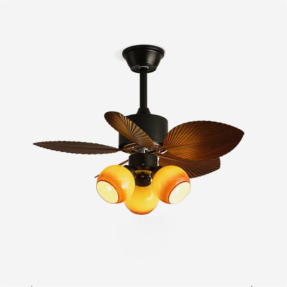 Ventilador de Techo con Luz Nerina Tropical de Cristal