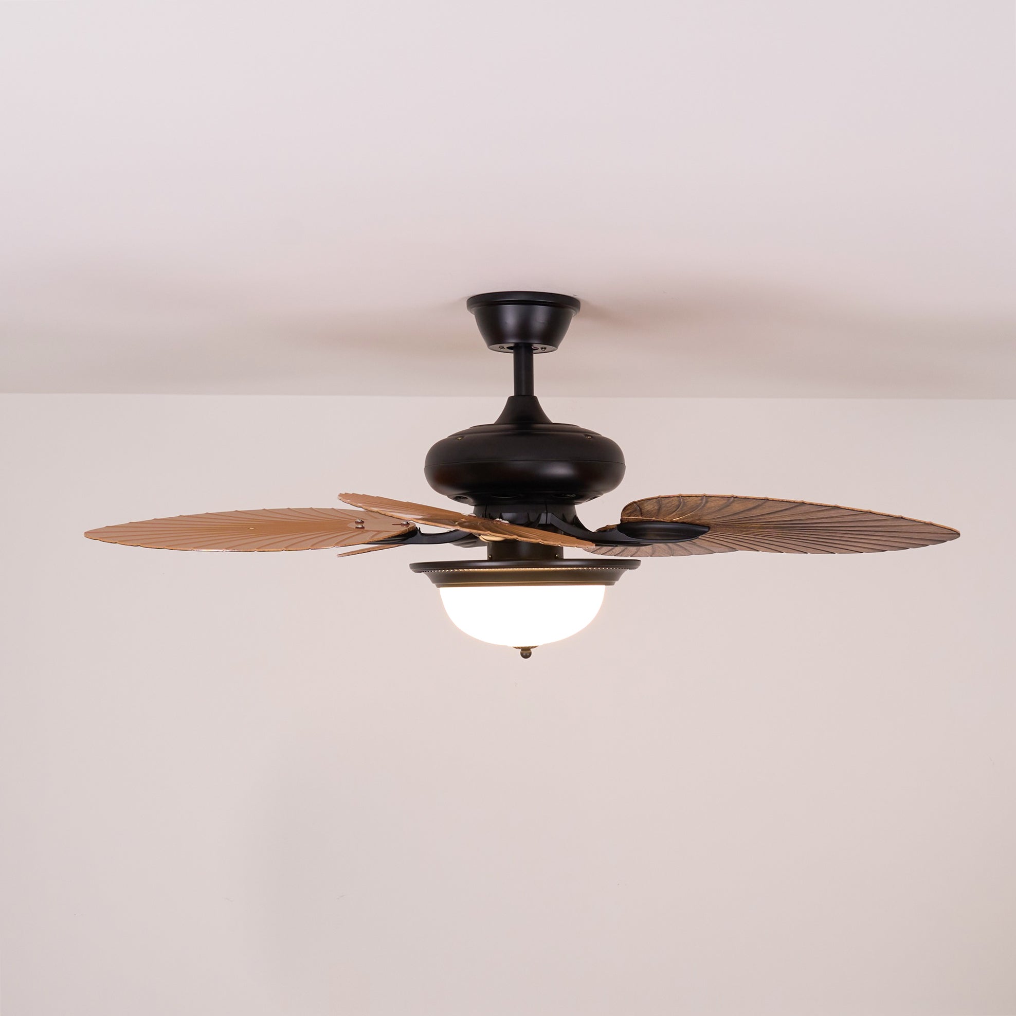 Ventilador de Techo Tropical Virel de Madera con Luz, ventilador en movimiento