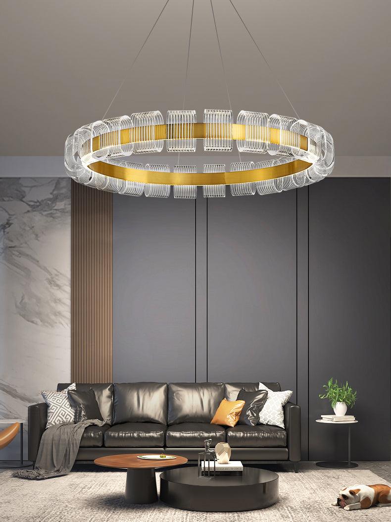Abrahamson Modern Minimalist Luxury Bangle Metal Chandelier - Letslighting