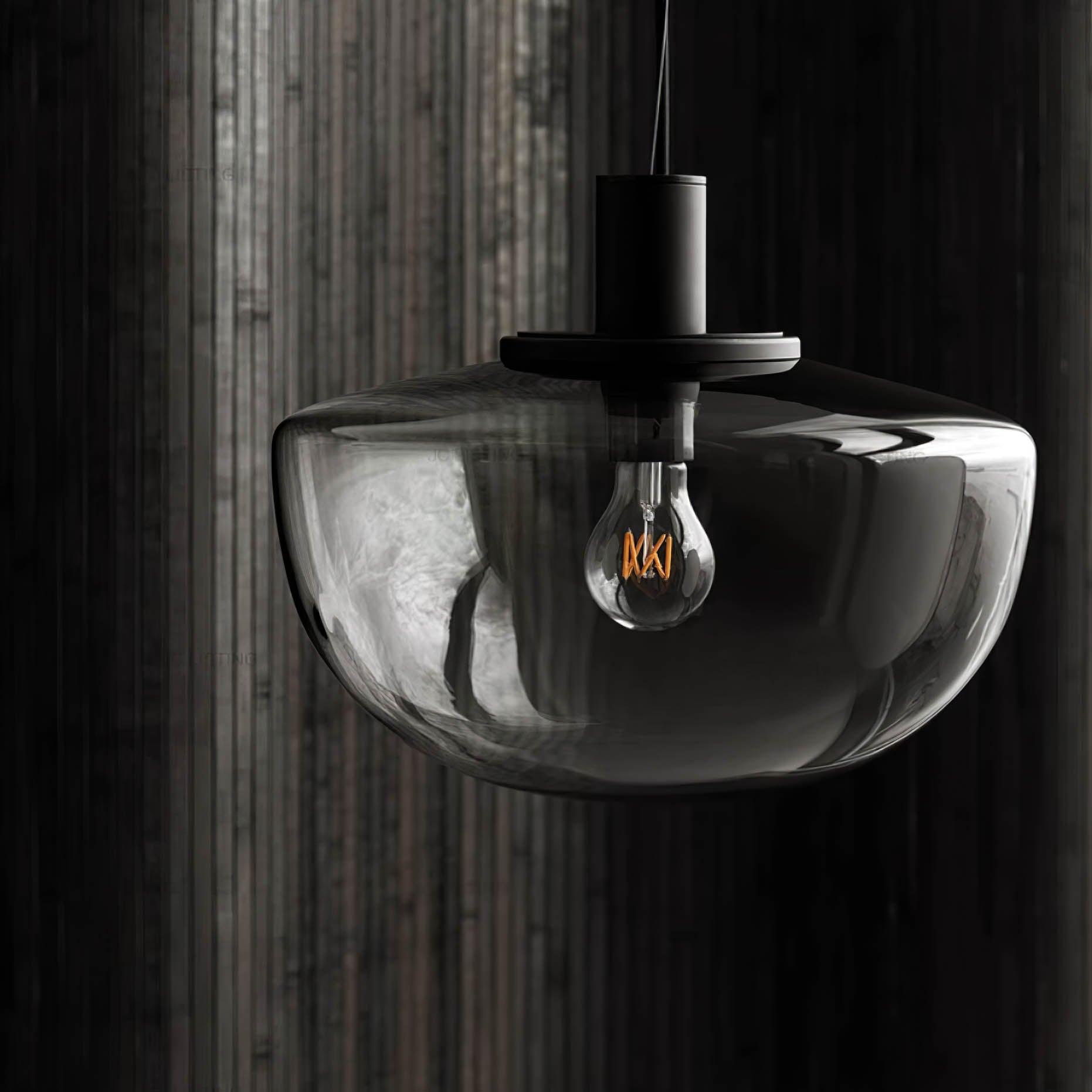 Pendant Lamp Glass Dome Metal Mount Minimalist Relax - Letslighting